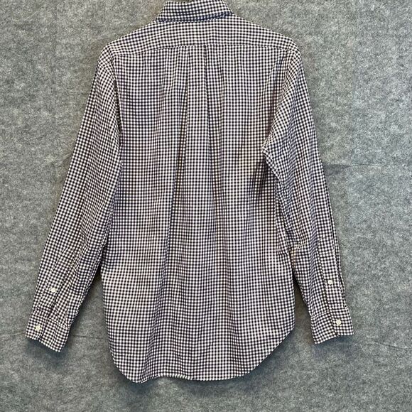 POLO RALPH LAUREN Shirt Men's Small Purple White Plaid Classic Fit Button Down - Picture 11 of 16